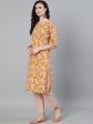 Jaipur Kurti Women Yellow Ethnic Motifs Printed Regular Pure Cotton Kurta with Trousers & With Dupatta Online Sale