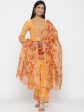 Jaipur Kurti Women Yellow & Pink Yoke Design Kurta with Palazzos & Dupatta Supply