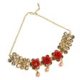 Mominos Fashion Johar Kamal Gold-Plated Brass Finish Stone Pearls Choker For Women (Golden) Fashion