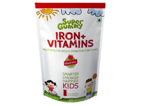 Super Gummy Iron + Vitamins Gummies for Kids (Strawberry Flavor) Hot on Sale