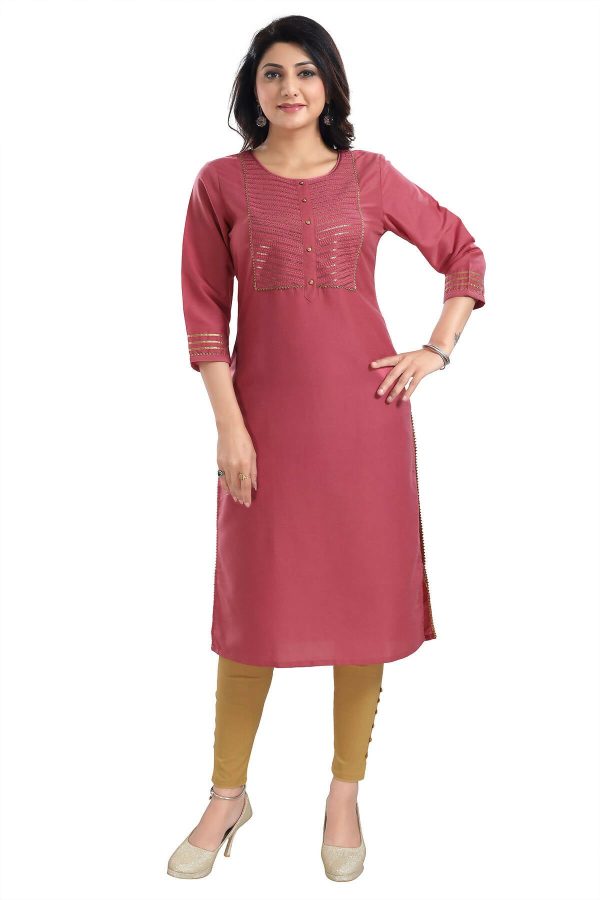 Snehal Creations Gorgeous Art Silk Designer Long Kurti Tunic With Sequines Embroidery on Sale