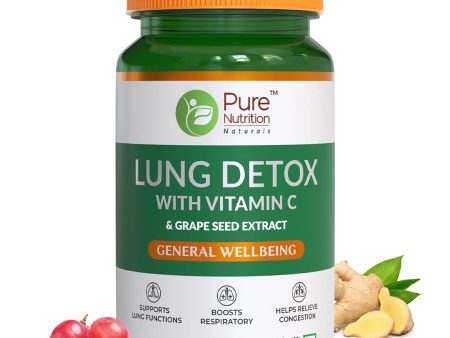 Pure Nutrition Lung Detox with Vitamin C & Grape Seed Extract Veg Capsules Sale