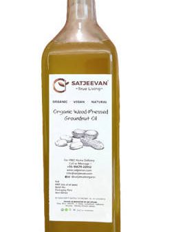 Satjeevan Organic Wood-Pressed Groundnut Oil Hot on Sale