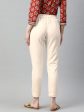 Jaipur Kurti Women Off-White Cropped Trousers Discount