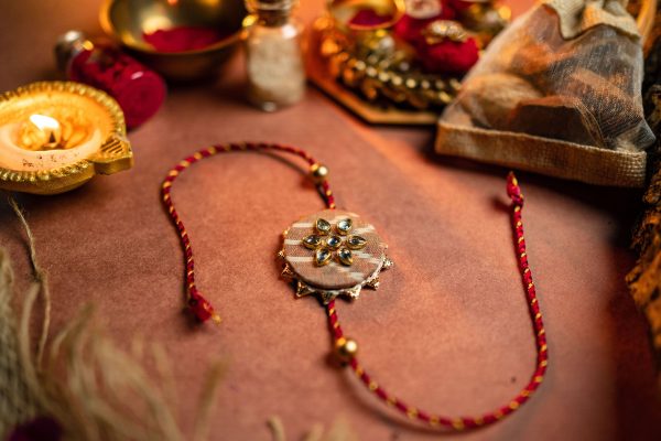 Nirmalaya Rakhi Raksha Sutra Beige Online Sale