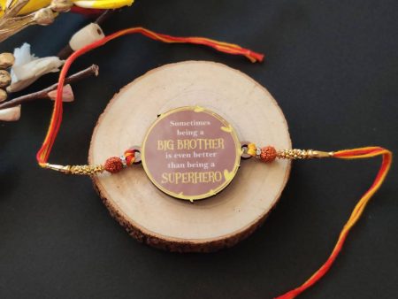 Bhai Please Being Big Brother is better than being Superhero Wooden Rakhi Supply