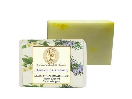 Tatvik Ayurveda Chamomile & Rosemary Luxury Handmade Soap on Sale