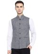 Vastraa Fusion Men s Assorted Dots Blended Festive Nehru Jacket For Sale