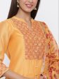 Jaipur Kurti Women Yellow & Pink Yoke Design Kurta with Palazzos & Dupatta Supply