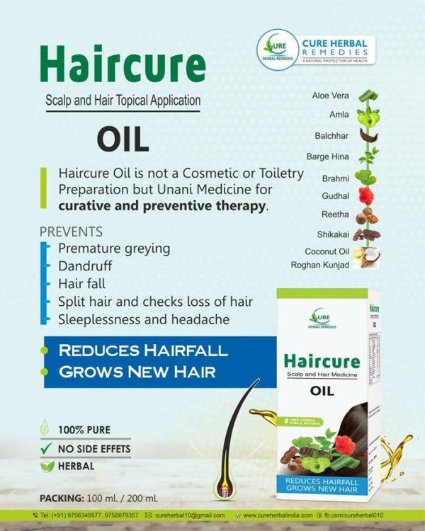 Cure Herbal Remedies Haircure Scalp and Hair Medicine Oil For Cheap