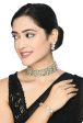 Mominos Fashion Johar Kamal Gold-Plated Finish Stone Choker For Women (White) Online Sale