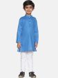 Sethukrishna Boys Blue Pure Cotton Kurta with Pyjamas For Discount