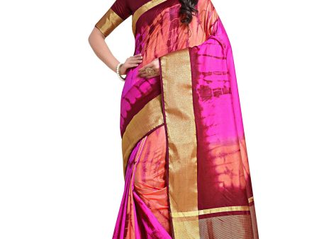 Mimosa Women s Banarasi Silk Multicolor Saree Supply