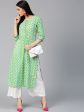 Jaipur Kurti Women Blue & Green Printed Straight Kurta Online now