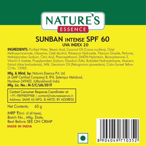 Nature Essence SunBan SPF 60 Cream For Discount