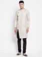 Even Apparels Beige Rayon Men s Sherwani Kurta With Asymetrical Cut Supply