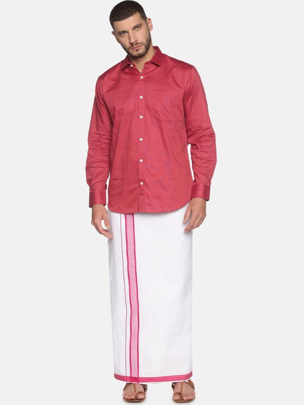 Sethukrishna Men Pack Of 2 Solid Cotton Dhotis Online now