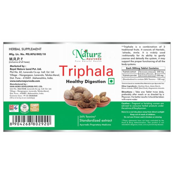 Naturz Ayurveda Triphala Tablets Hot on Sale