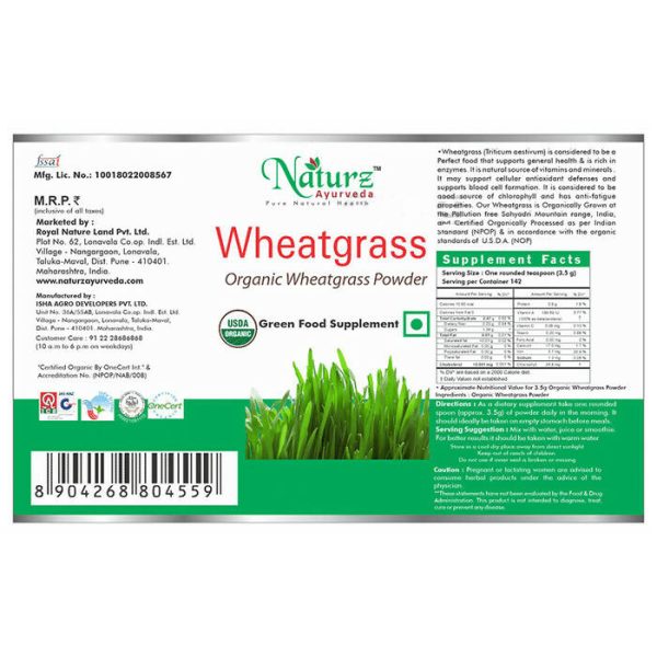 Naturz Ayurveda Wheatgrass Powder For Discount