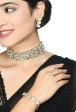 Mominos Fashion Johar Kamal Gold-Plated Finish Stone Choker For Women (White) Online Sale