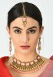 Mominos Fashion Johar Kamal Gold-Plated Brass Finish Kundan Stone Choker For Women (Baby Pink) Fashion