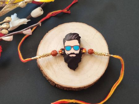 Bhai Please Dashing Bhai Wooden Rakhi Online now