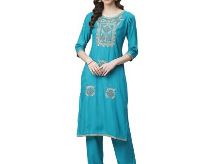 Anubhutee Women s Blue Kurta Set For Cheap