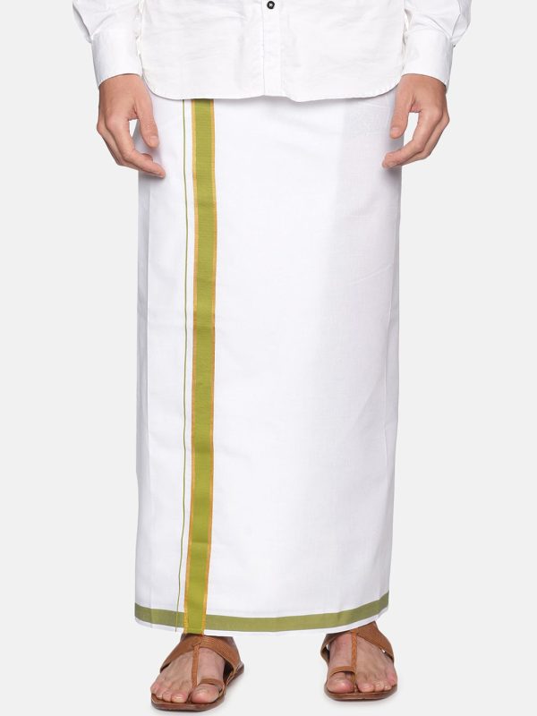 Sethukrishna Men White Solid Cotton Regular Dhoti Sale