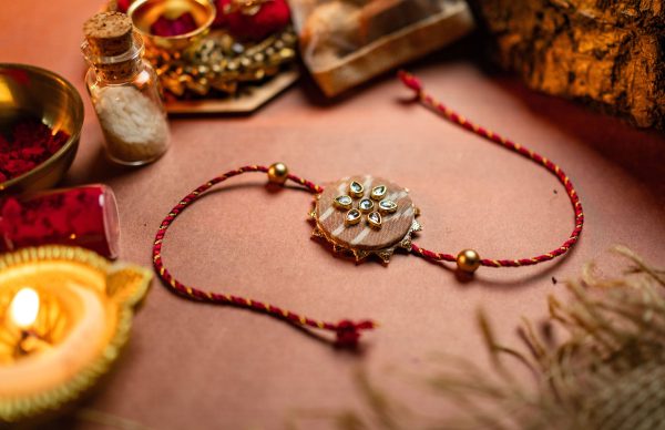 Nirmalaya Rakhi Raksha Sutra Beige Online Sale