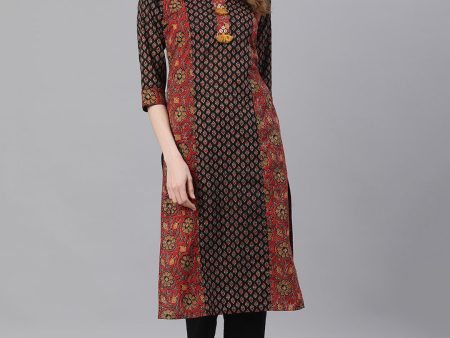 Jaipur Kurti Women Red Ethnic Motifs Printed Kurta Cheap