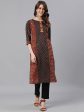 Jaipur Kurti Women Red Ethnic Motifs Printed Kurta Cheap