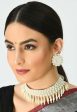 Mominos Fashion Johar Kamal Off White Handicraft Pearls Necklace with Earrings For Women Hot on Sale