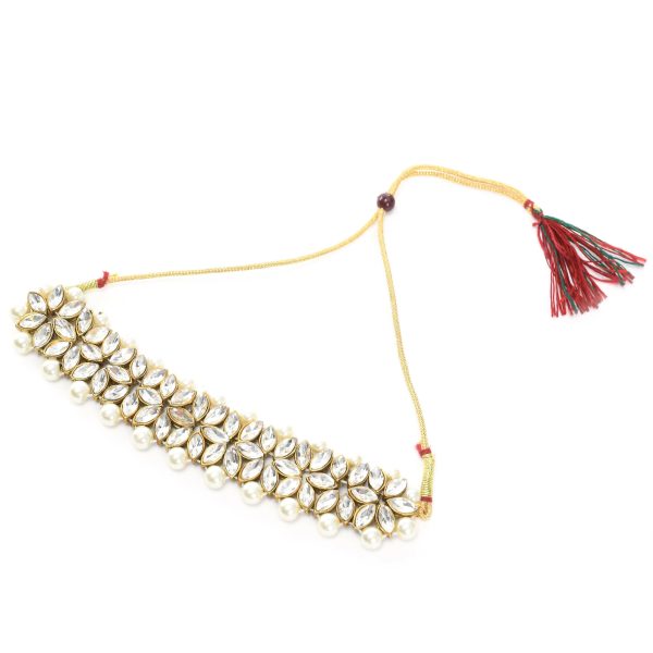 Mominos Fashion Johar Kamal Gold-Plated Rani Haar with White and Off white Pearls Jewellery Set Hot on Sale