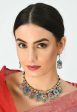 Mominos Fashion Johar Kamal Women Oxidised Silver-Plated Brass Finish Kundan Choker (Multi) Online Sale