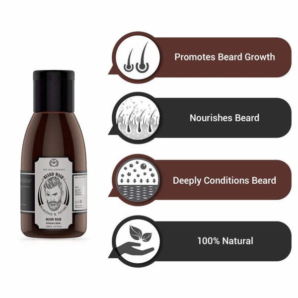 The Man Company Beard Wash With Almond & Thyme Hot on Sale