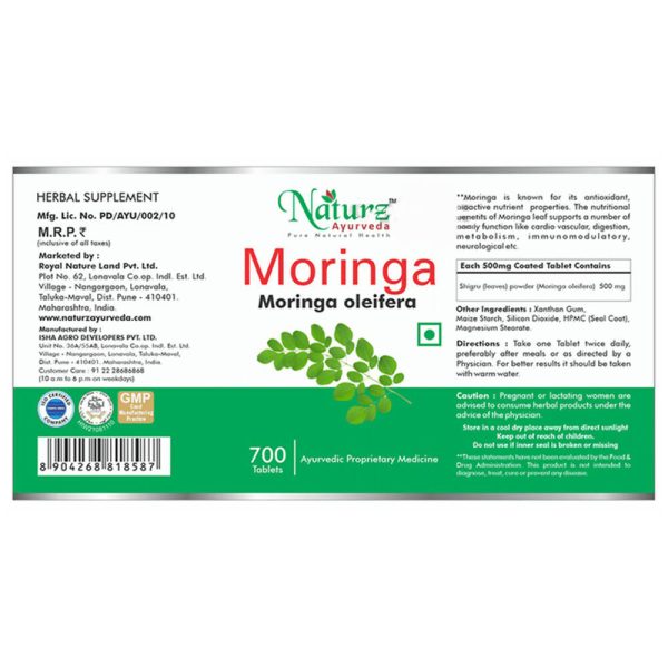 Naturz Ayurveda Moringa Tablets Online Hot Sale