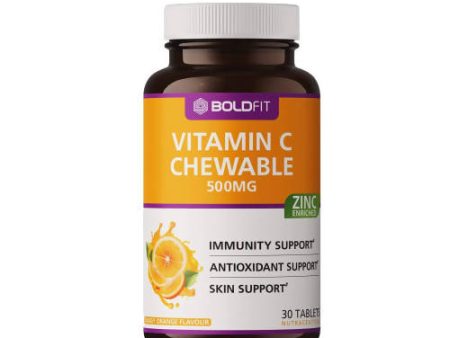 Boldfit Vitamin C 500mg Chewable Tablets (Tangy Orange Flavor) For Cheap