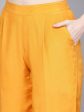 Jaipur Kurti Women Mustard Yellow & Grey Yoke Design Kurta with Palazzos & Dupatta Supply