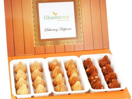 Ghasitaram Assorted Box of Milk Cake, Dodha Barfi, Mysore Pak Modaks For Discount