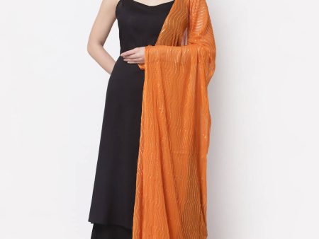 Myshka Trendy Stylish Rayon Square Neck Sleeveless Kurta Palazzo Dupatta Set Discount