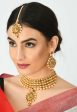 Mominos Fashion Johar Kamal Gold-Plated Brass Finish Kundan Stone Choker For Women (Golden) Sale