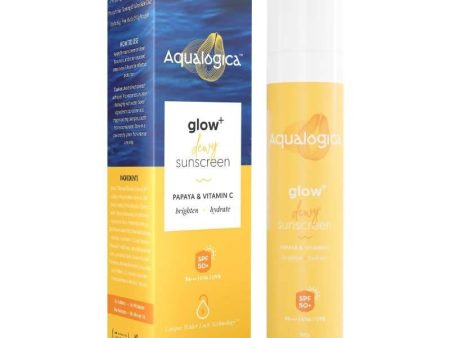 Aqualogica Glow + Dewy Sunscreen With Papaya & Vitamin C SPF 50+ PA++ For Cheap