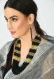 Mominos Fashion Johar Kamal Handicraft Finish Beads Work Long Necklace For Women (Black  Golden) Online