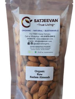 Satjeevan Organic Raw Badam Almonds Supply