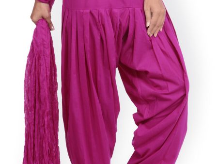 Jaipur Kurti Magenta Women Patiala and Dupatta Supply