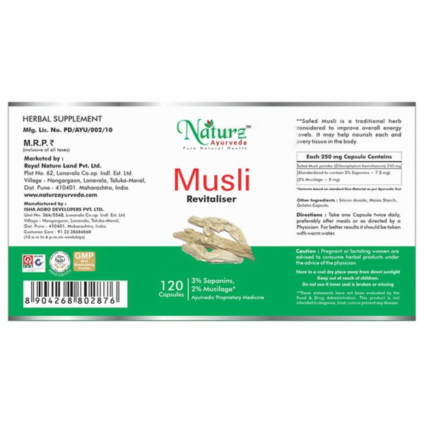 Naturz Ayurveda Musli Capsules Discount