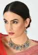 Mominos Fashion Johar Kamal Women Oxidised Silver-Plated Brass Finish Kundan Choker (Multi) Online Sale