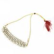 Mominos Fashion Johar Kamal Gold-Plated Brass Finish Kundan Pearls Choker For Women (White) Fashion