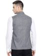 Vastraa Fusion Men s Assorted Dots Blended Festive Nehru Jacket For Sale