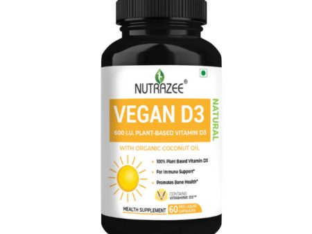 Nutrazee Vegan Vitamin D3 Plant Based Supplement Capsules Supply